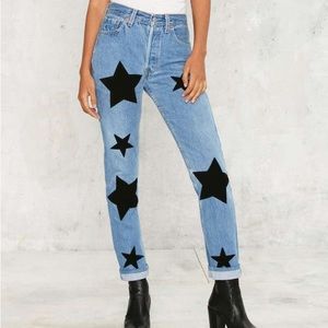 Levi’s Vintage Straight Leg Jean w/ Star Appliqués-Nasty Girl AfterParty size 26